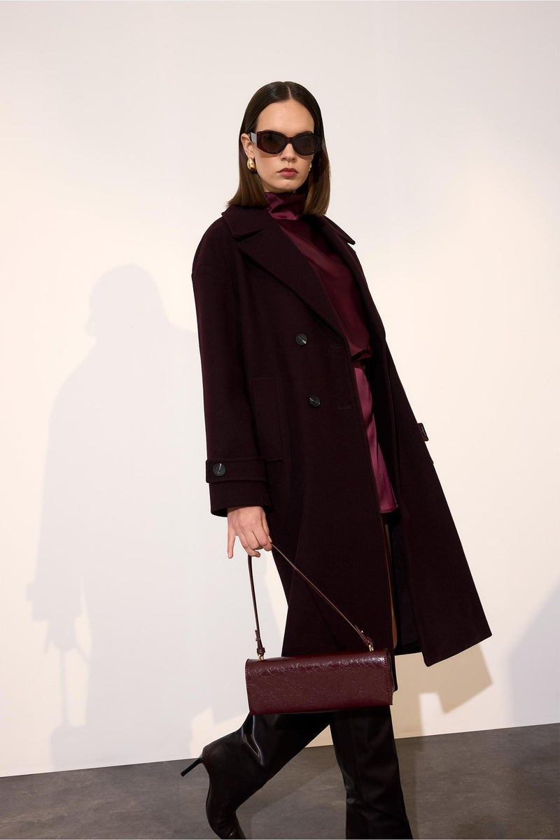 DeFacto Red Woman Regular Fit Cachet Long Coat Casual - Image 3